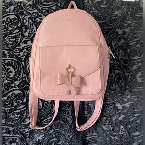 Leather mini backpack